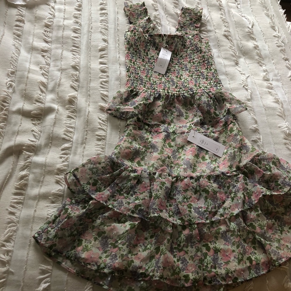 NWT $275 Senlis Floral Fruit Skirt Set Corinne Ruffle Mini Skirt + Audrey Top XS - Picture 14 of 15